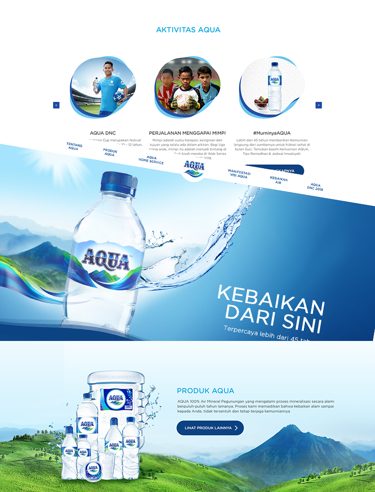 AQUA Danone Indonesia project website preview